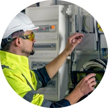 Eletricista urgente em São Paulo SP realizando reparo no quadro elétrico